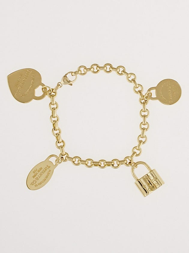 Tiffany & Co. 18k Gold Charm Bracelet