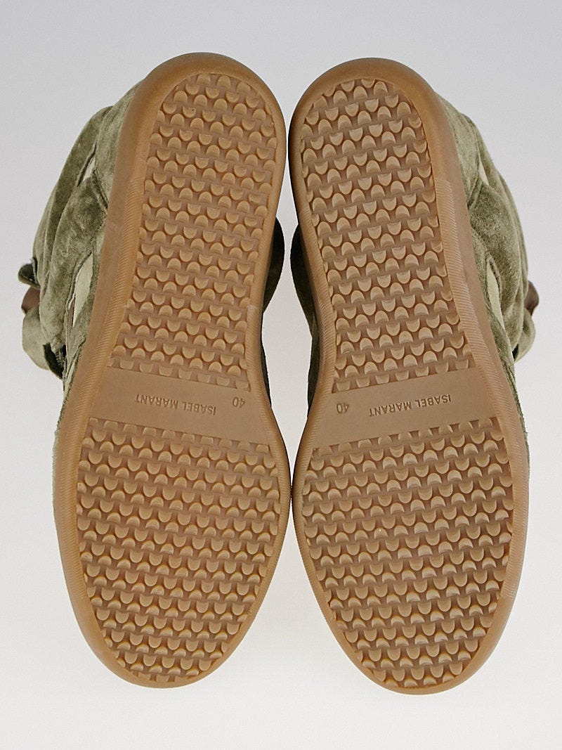 Isabel Marant ベケット グレージュ 37 美品 Isabel Marant Taupe Suede and Leather Bekett Over Basket