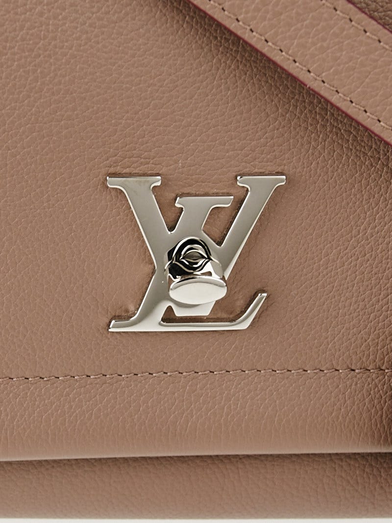 Louis Vuitton Top Handle Lockme II Light Taupe in Calfskin with
