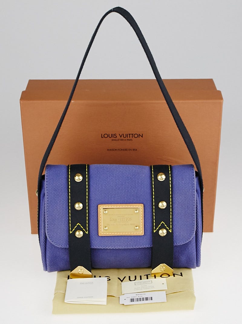 Louis Vuitton Blue Canvas Antigua Sac Rabat Bag - Yoogi's Closet