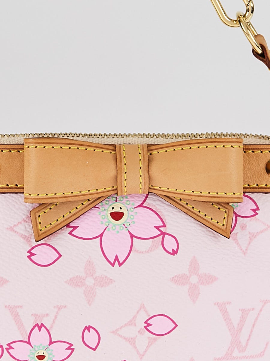 LOUIS VUITTON Monogram Cherry Blossom Pochette Accessories Pink 14970