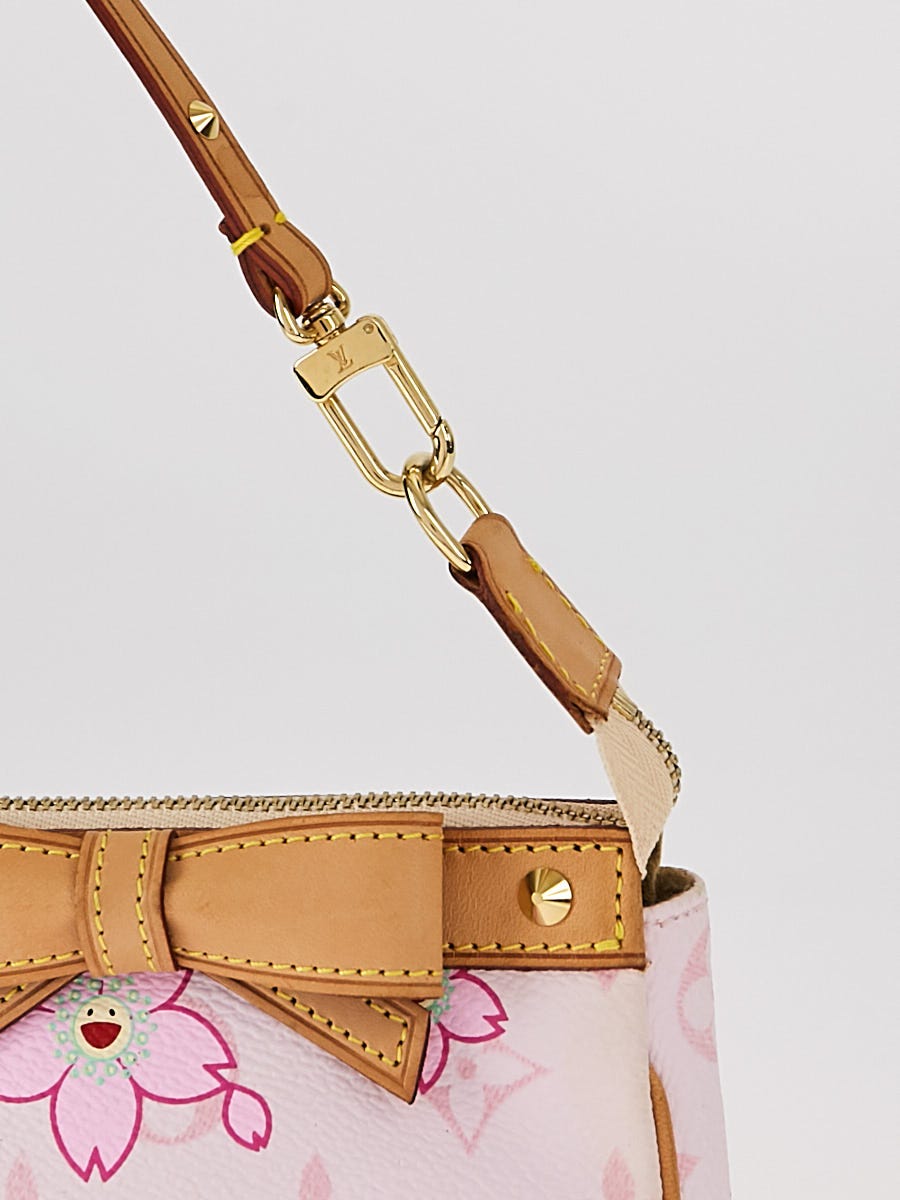 Louis Vuitton Limited Edition Pink Cherry Blossom Monogram Canvas Accessories  Pochette Bag - Yoogi's Closet