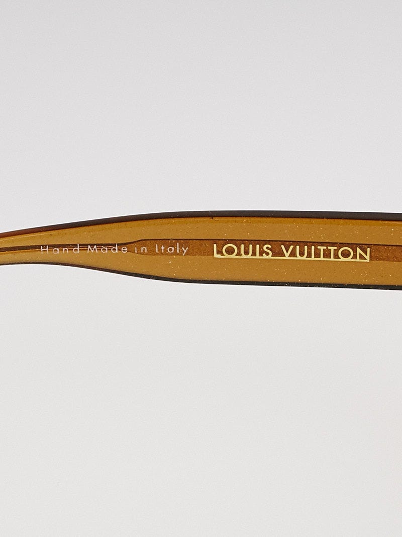 Louis Vuitton Gold Speckling Acetate Frame Soupcon Oversized