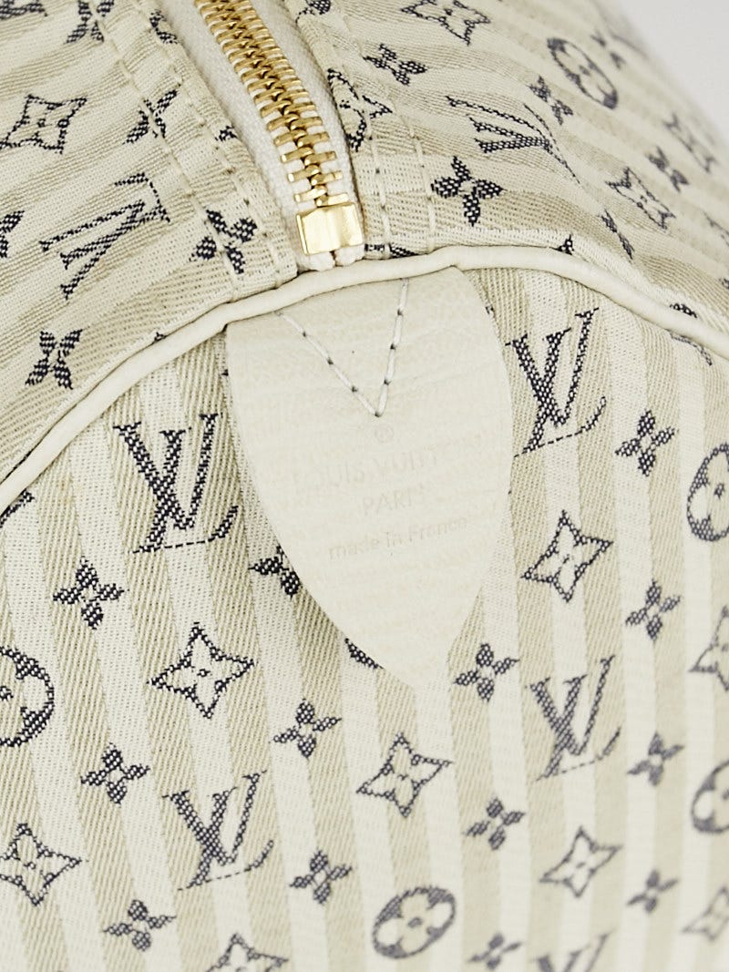 Louis Vuitton Beige/Blue Monogram Mini Lin Croisette Speedy 30 Bag Louis  Vuitton | The Luxury Closet