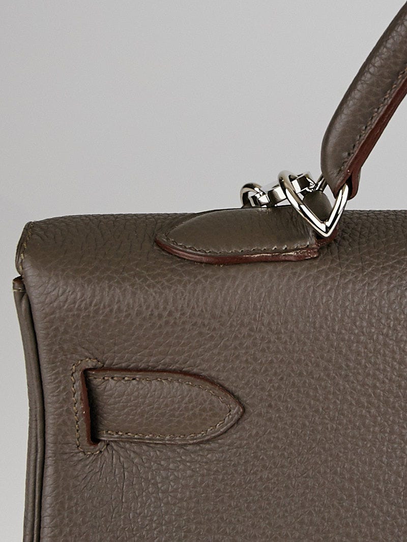 Hermès Kelly Gris Etain Retourne Togo Handbag