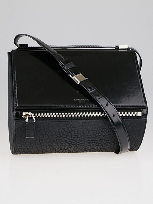 Givenchy Pandora Black Grained Leather Pandora Box Medium Shoulder Bag