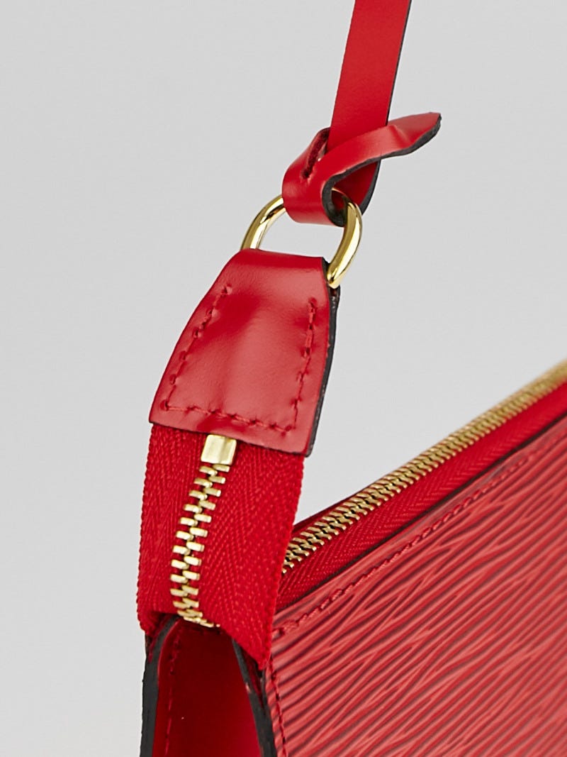 Louis Vuitton Red Epi Leather Accessories Pochette 24 Bag - Yoogi's Closet