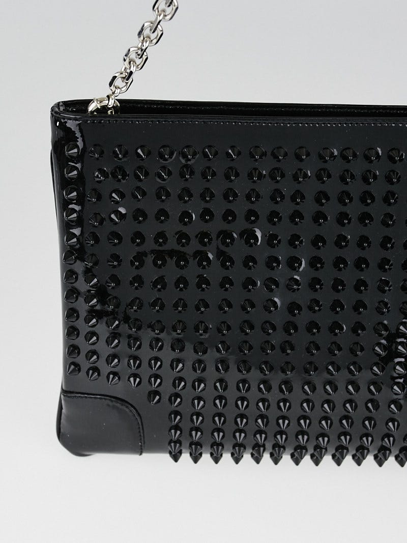 Christian Louboutin - Authenticated Loubiposh Clutch Bag - Leather Silver for Women, Very Good Condition