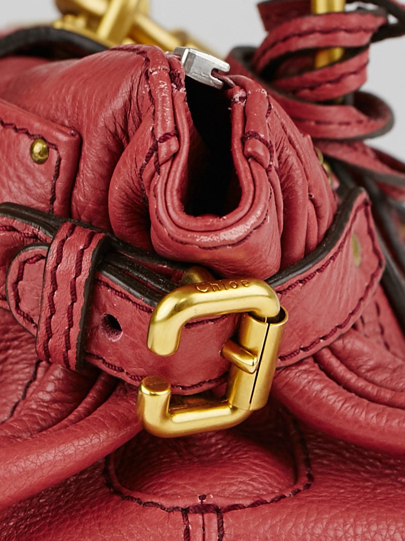 Chloe Red Leather Paddington Mini Satchel Bag | Yoogi's Closet