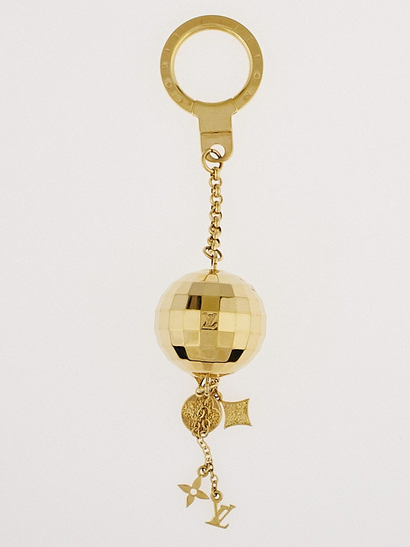 Louis Vuitton Goldtone Metal Disco Ball Key Chain/Holder - Yoogi's