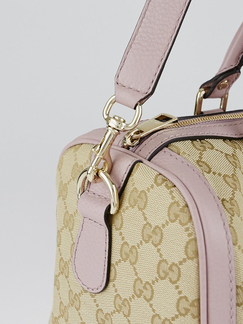 Gucci Vintage Fuchsia GG Monogram Canvas Boston Bag