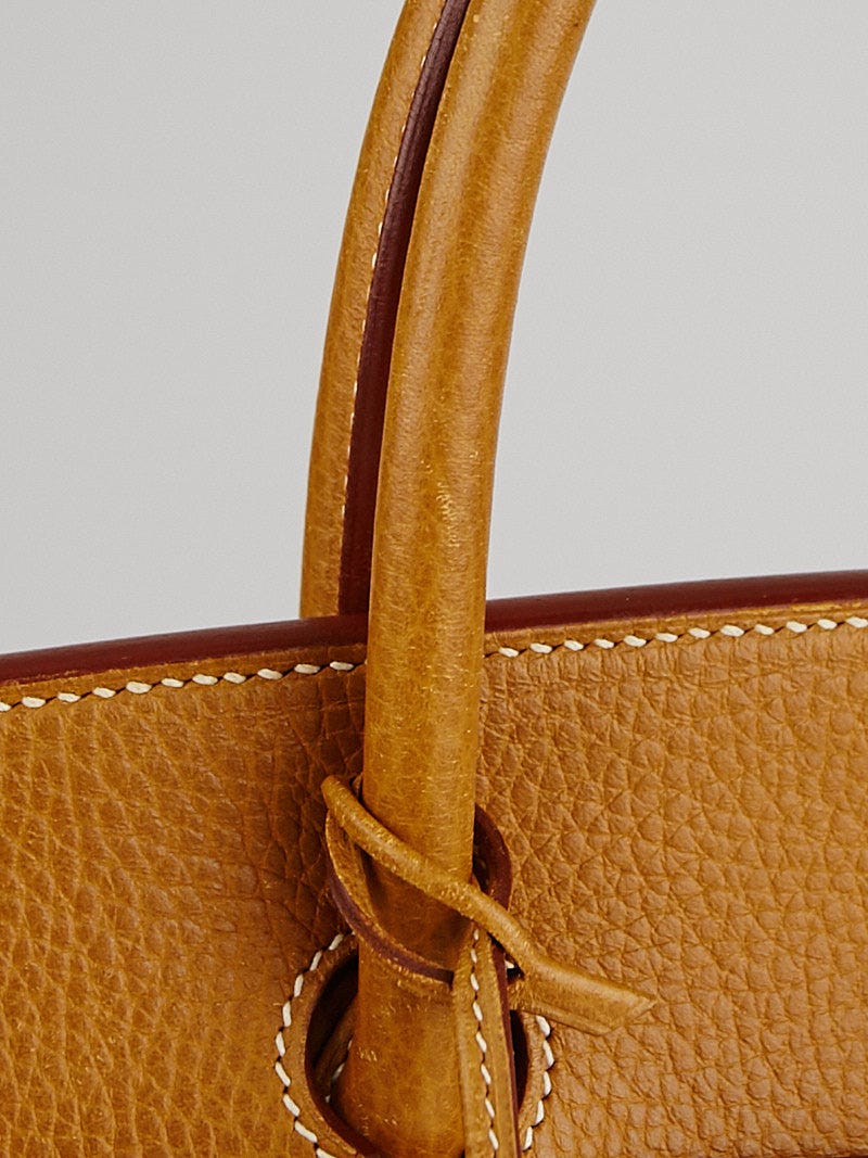 Hermes 40cm Natural Ardennes Leather Palladium Plated Birkin Bag