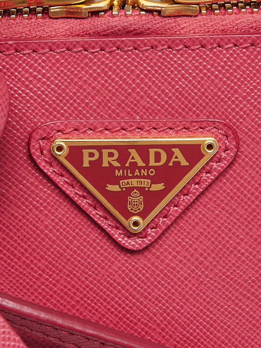 Prada Red Saffiano Lux Leather Mini Bag BL0851 - Yoogi's Closet