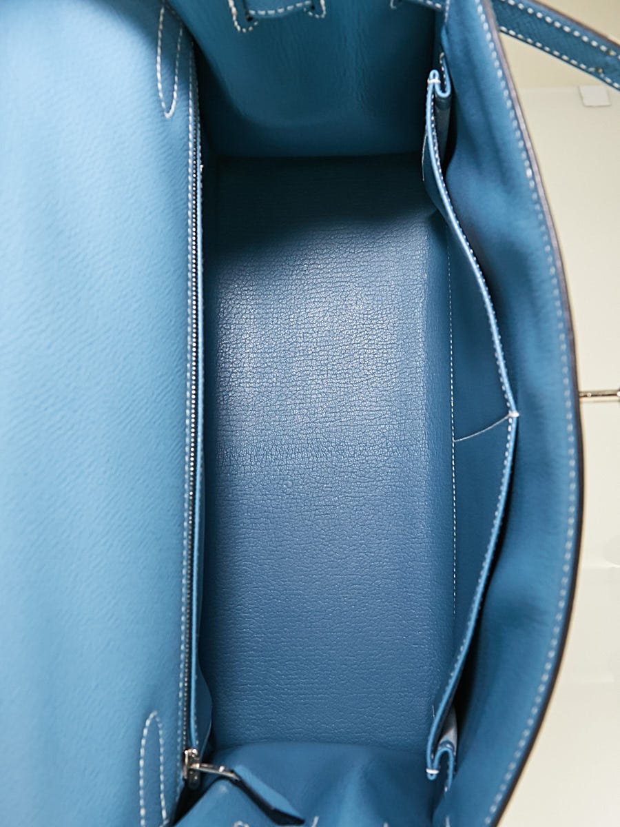 Hermes 25cm Blue Jean Epsom Leather Birkin Bag with Palladium, Lot #58018