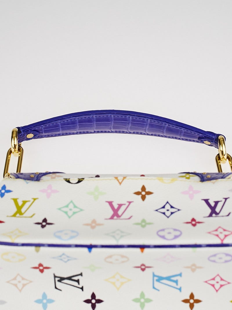 Louis Vuitton Limited Edition Blue Alligator White Monogram Multicolore  Marilyn Bag - Yoogi's Closet