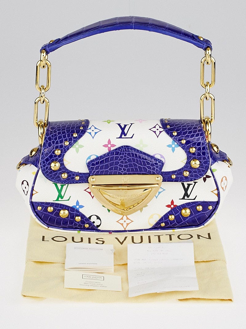Louis Vuitton Limited Edition White/Gold Monogram Multicolore Marilyn Bag -  Yoogi's Closet