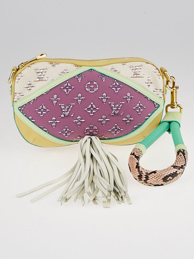 Louis Vuitton Violet Monogram Jacquard Textile Nightbird Clutch Bag