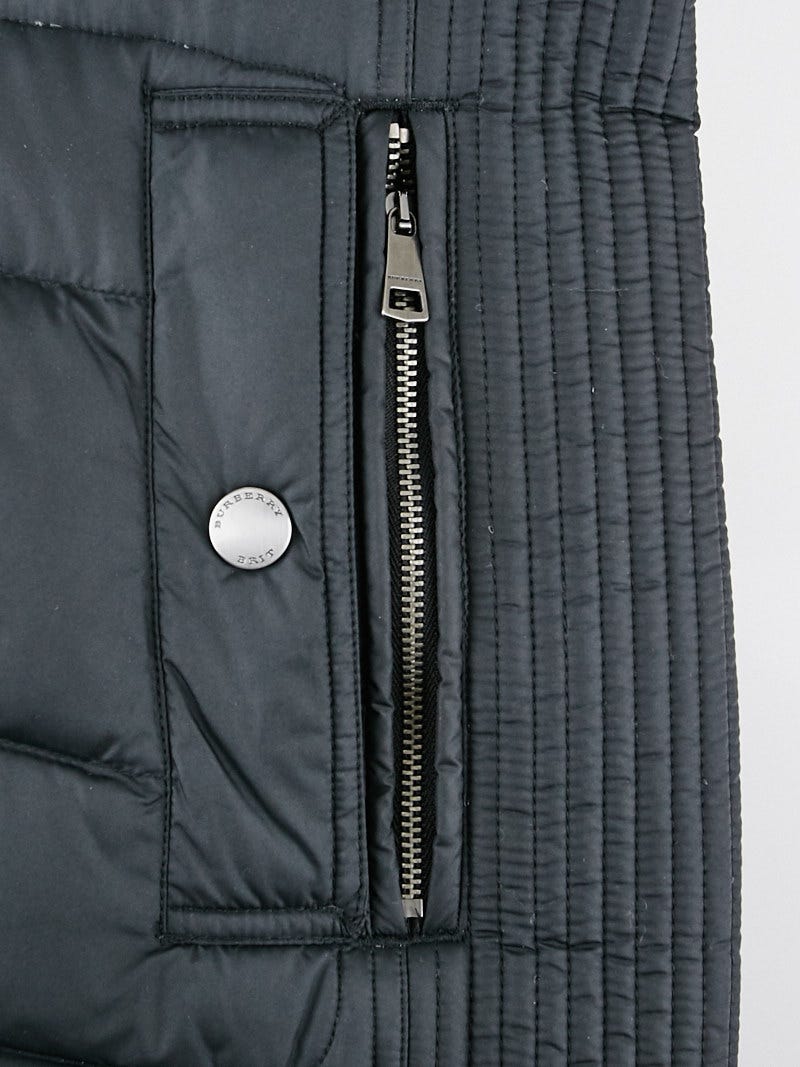 Burberry Brit Black Quilted Polyester Mareton Down Jacket Size M