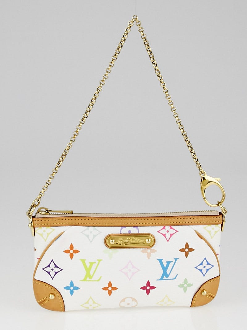 Louis Vuitton White Monogram Multicolor Milla MM Pochette Bag - Yoogi's  Closet