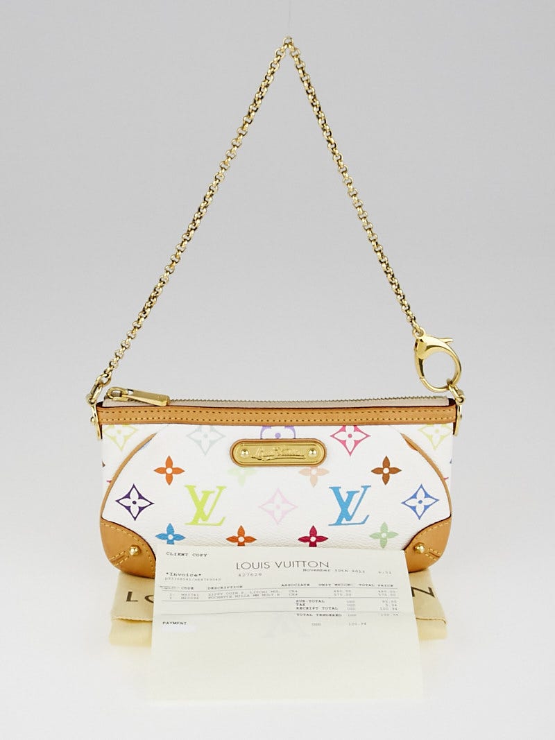 Louis Vuitton White Monogram Multicolor Milla MM Pochette Bag - Yoogi's  Closet