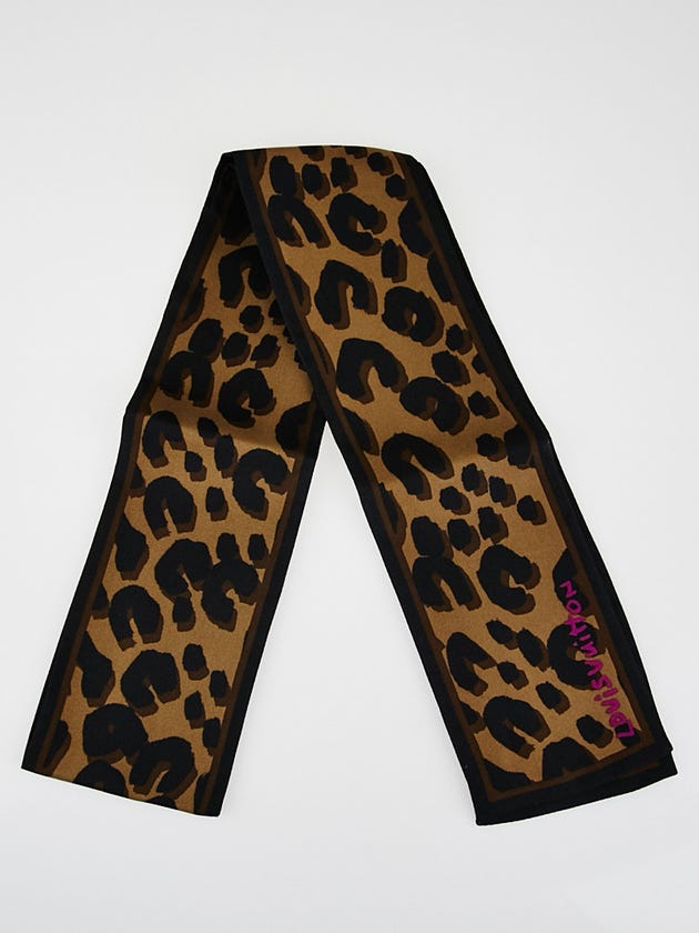 Louis Vuitton Stephen Sprouse Leopard Print Silk Bandeau Scarf