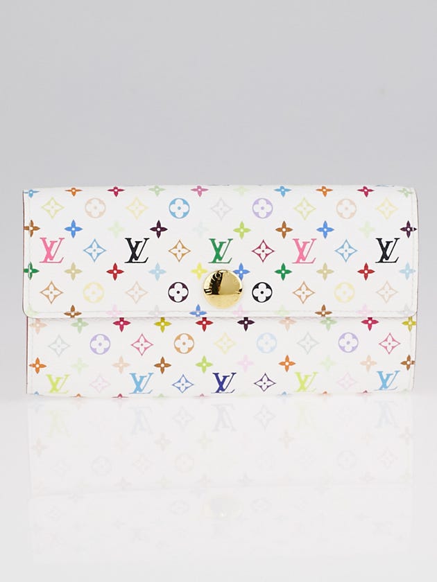 Louis Vuitton White Monogram Multicolore Sarah Wallet