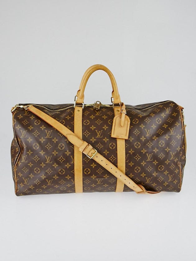 Louis Vuitton Monogram Canvas Keepall Bandouliere 55 Bag