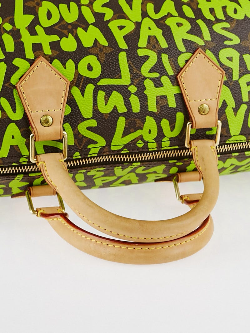 Louis Vuitton Speedy - Edition Graffiti Handbag in Green Monogram Canvas  Louis Vuitton | The Luxury Closet
