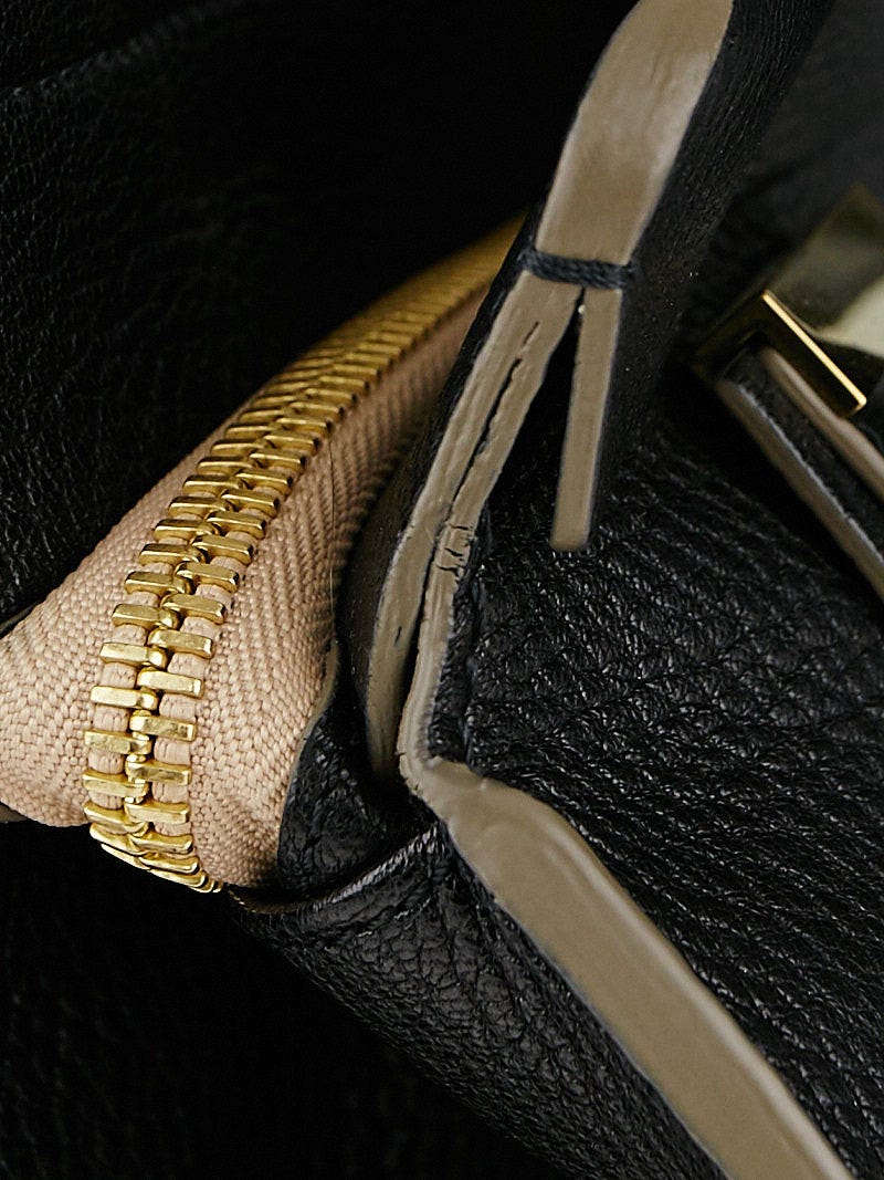 Chloe Black Calfskin Leather Everston Satchel Bag | Yoogi's Closet