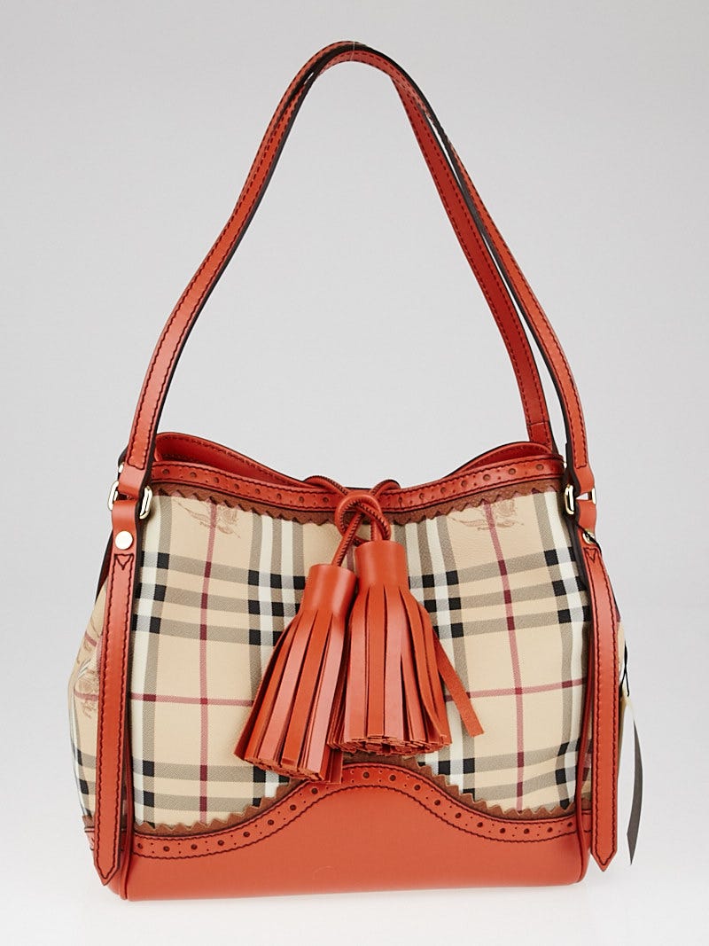 Authentic BURBERRY Nova Tassel Shoulder Bag