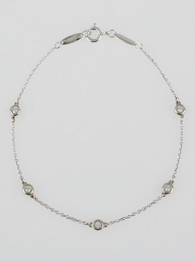 Tiffany & Co. Sterling Silver and Diamond Elsa Peretti Diamonds By The Yard Bracelet