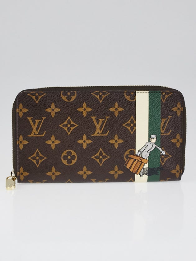 Louis Vuitton Limited Edition Green Monogram Groom Zippy Organizer Wallet