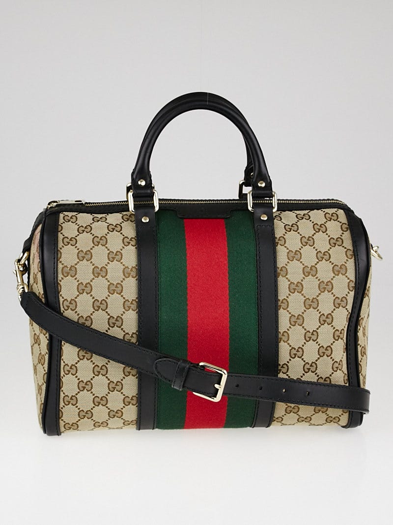 Gucci Beige/Ebony GG Coated Canvas Medium Messenger Bag - Yoogi's Closet