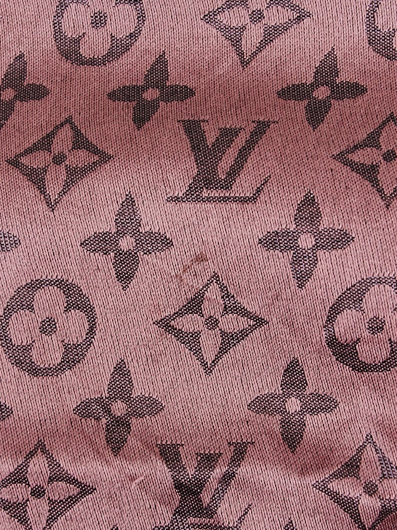 Louis Vuitton Purple Monogram Silk/Wool Shawl Scarf - Yoogi's Closet