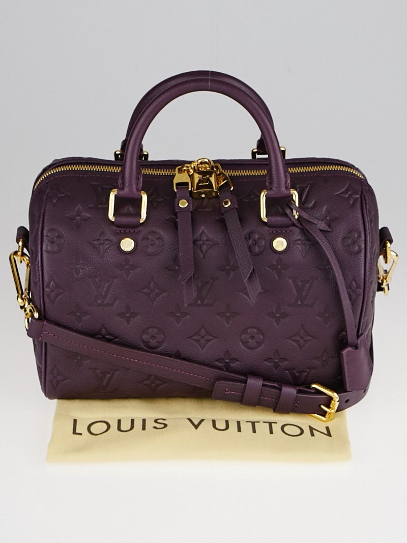 Louis Vuitton Purple Monogram Empreinte Leather Speedy Bandoulière 25 Shoulder Bag