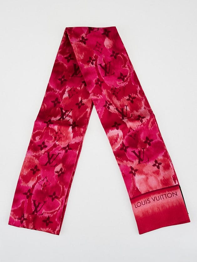 Louis Vuitton Fuchsia Ikat Silk Bandeau Scarf