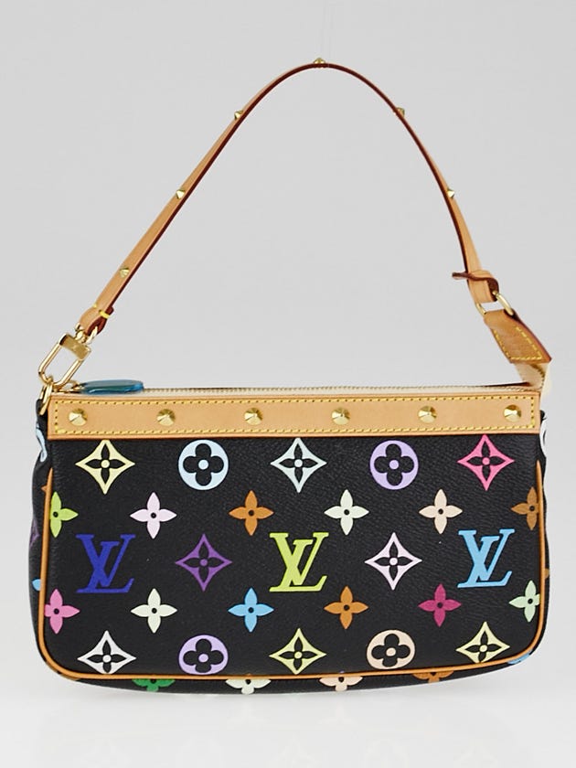 Louis Vuitton Black Multicolore Monogram Canvas Accessories Pochette Bag