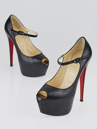 Christian Louboutin Black/Flamenco Patent Leather So Kate 120 Pumps Size 4.5/35