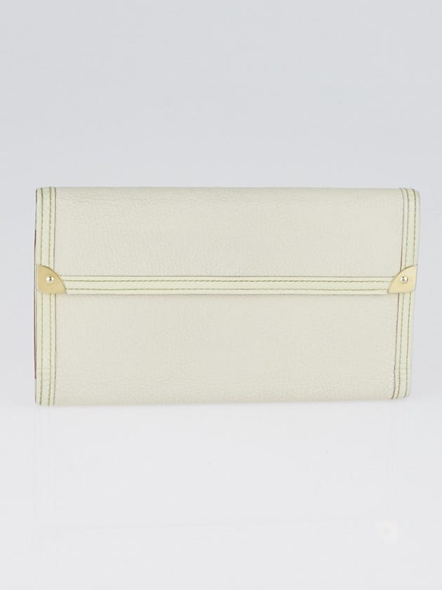 Louis Vuitton White Suhali Leather Porte-Tresor International Wallet
