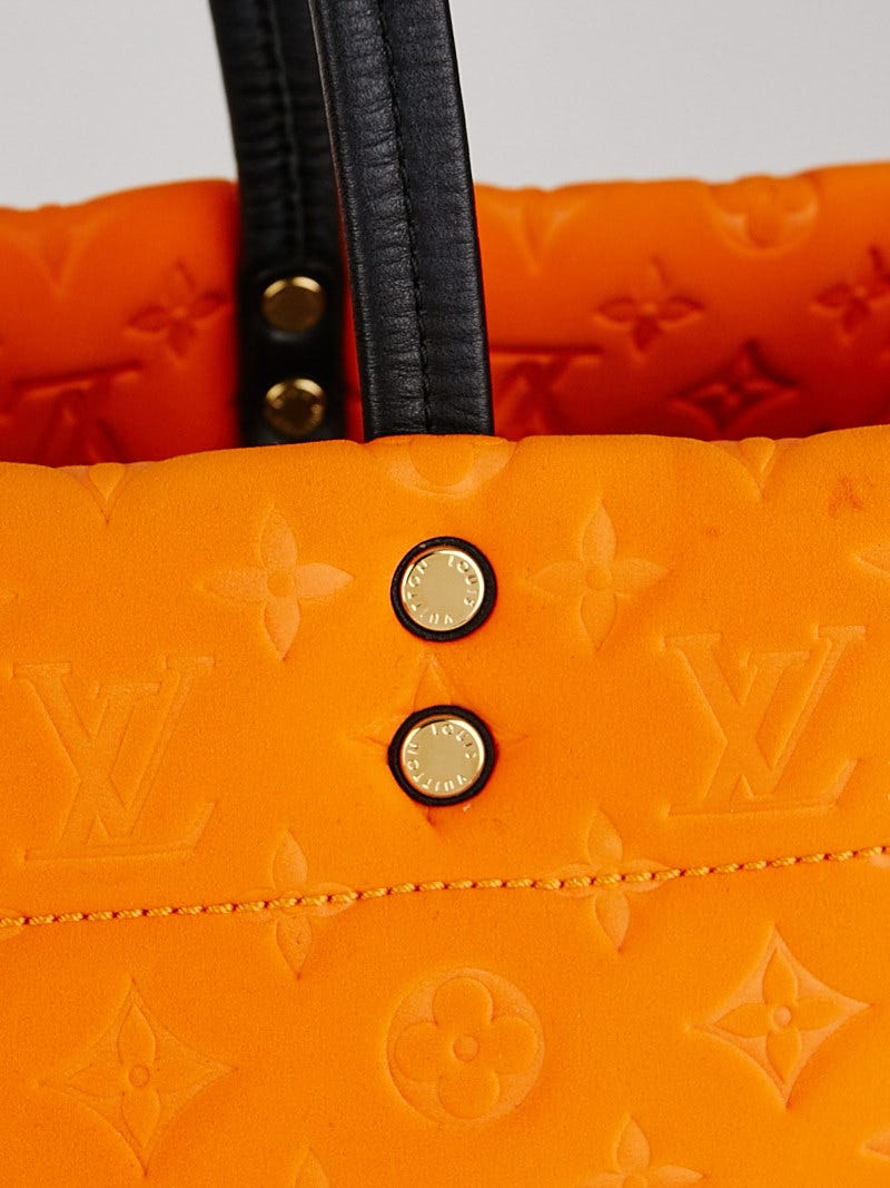 Louis Vuitton Orange Monogram Neoprene Neverfull mm Tote Bag 99lk526s