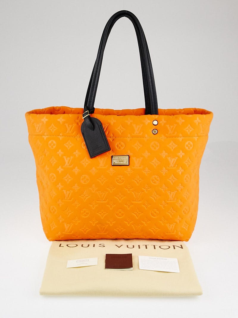 Louis Vuitton Orange Monogram Neoprene Neverfull MM Tote Bag