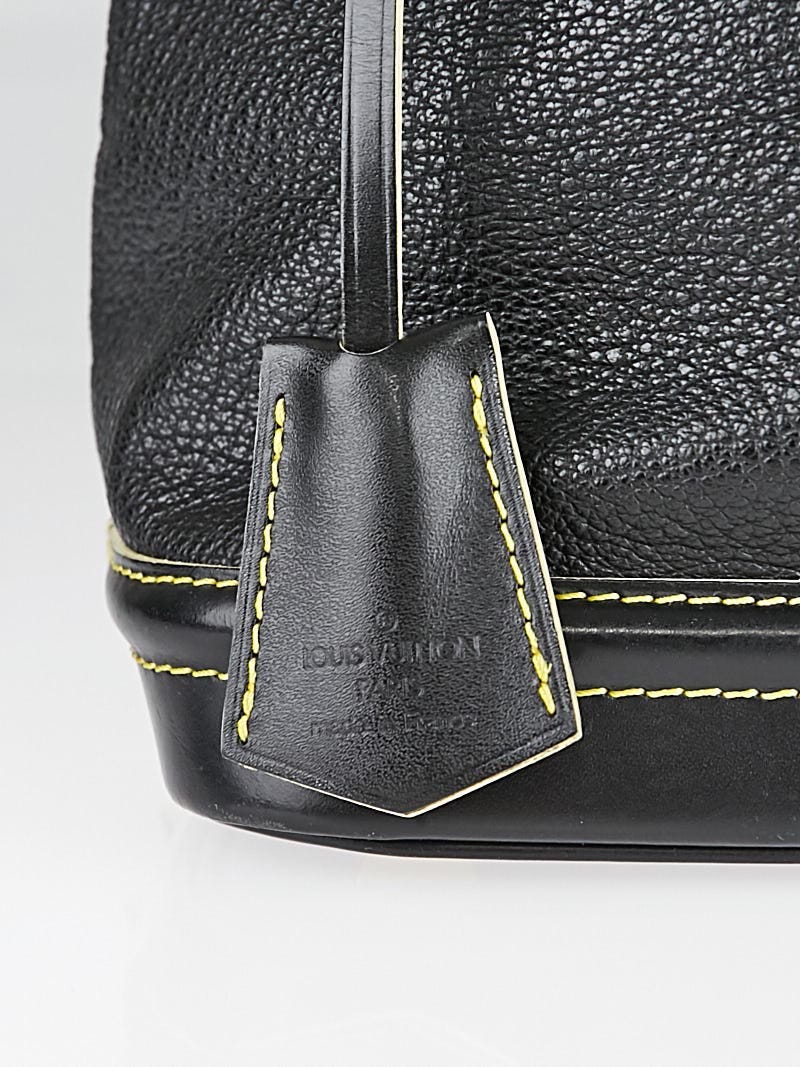 Louis Vuitton Black Suhali Leather Lockit MM Bag - Yoogi's Closet