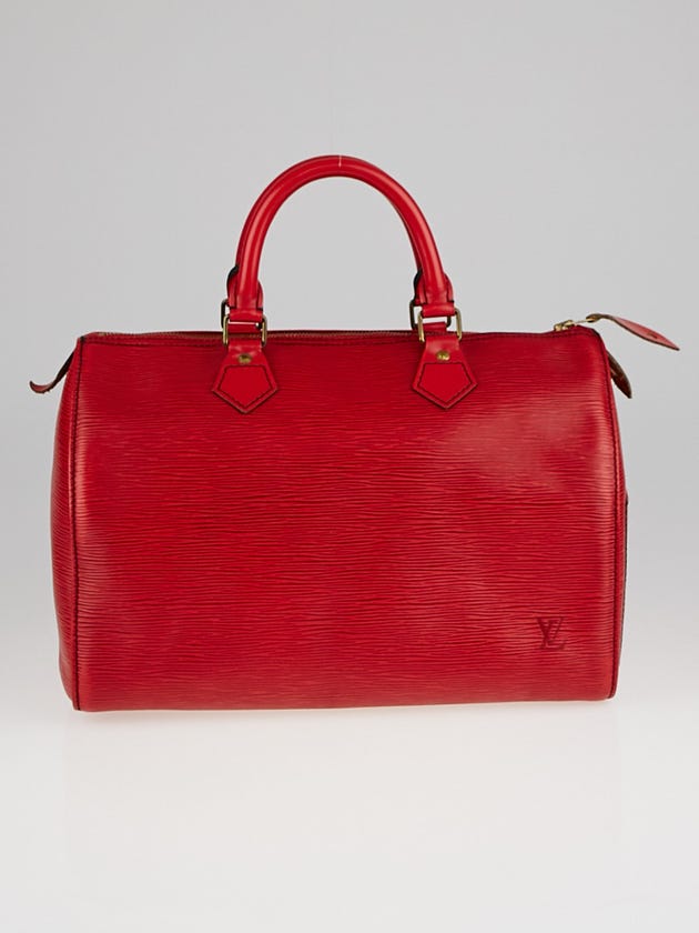 Louis Vuitton Red Epi Leather Speedy 30 Bag