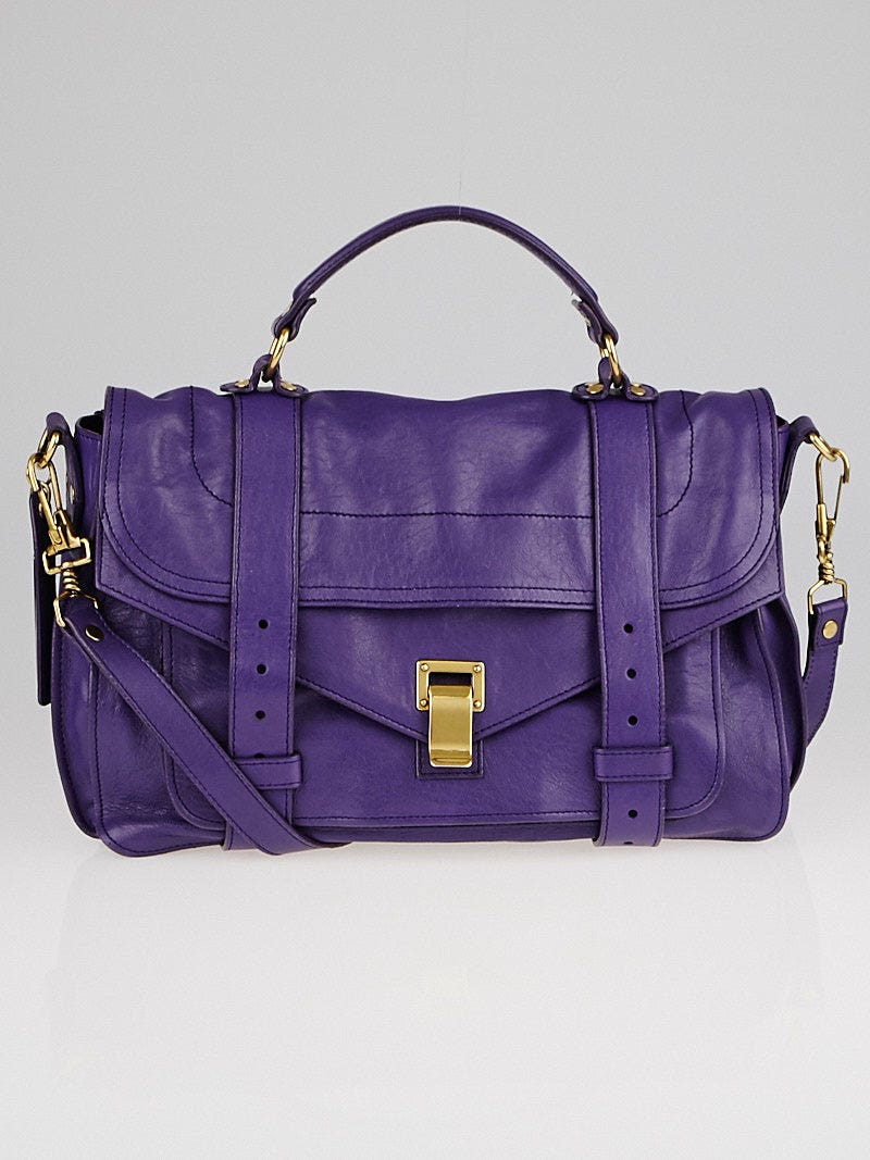 Proenza Schouler Violet Leather Medium PS1 Satchel Bag Yoogi s