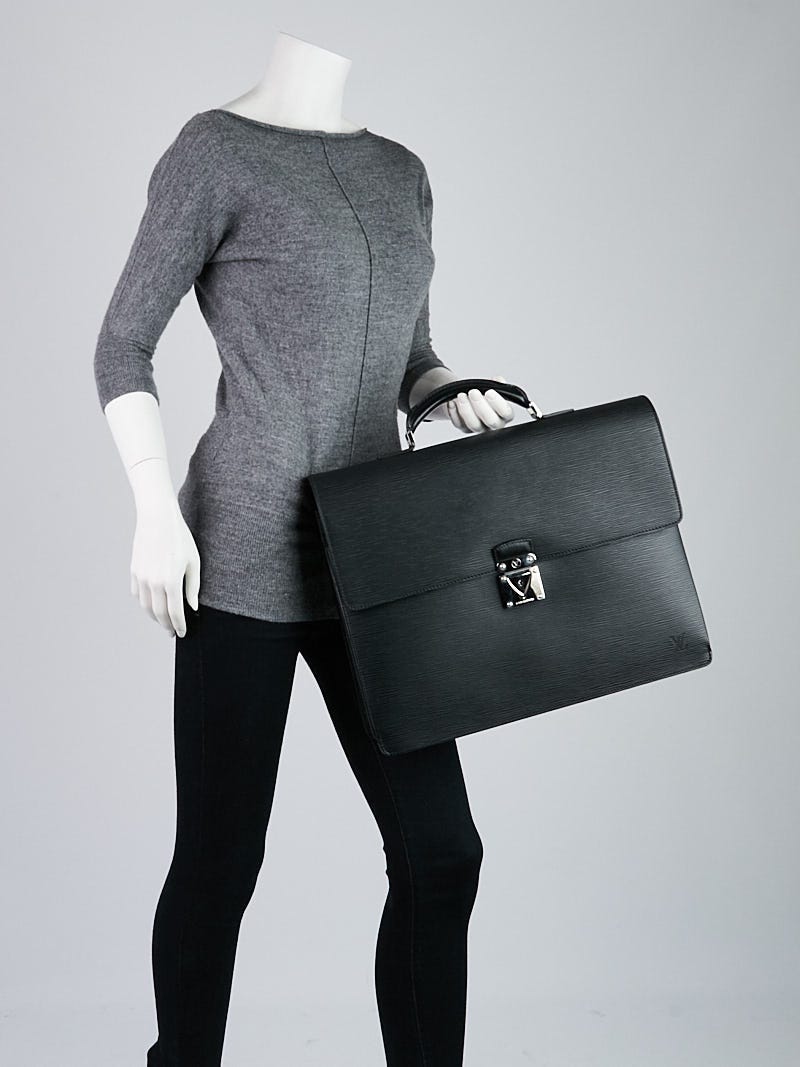 Louis Vuitton Black Taiga Leather Robusto 1 Compartment Briefcase