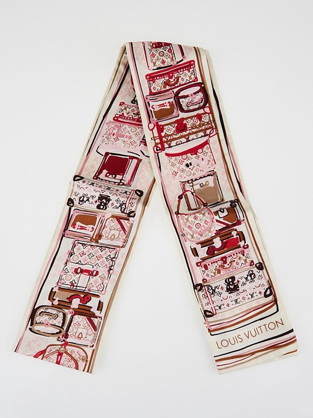 Louis Vuitton Grenadine Monogram Malles Silk Bandeau Scarf