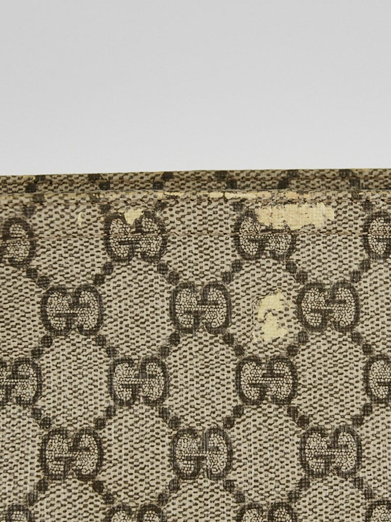 Gucci Beige/Ebony GG Coated Canvas Flat Messenger Bag