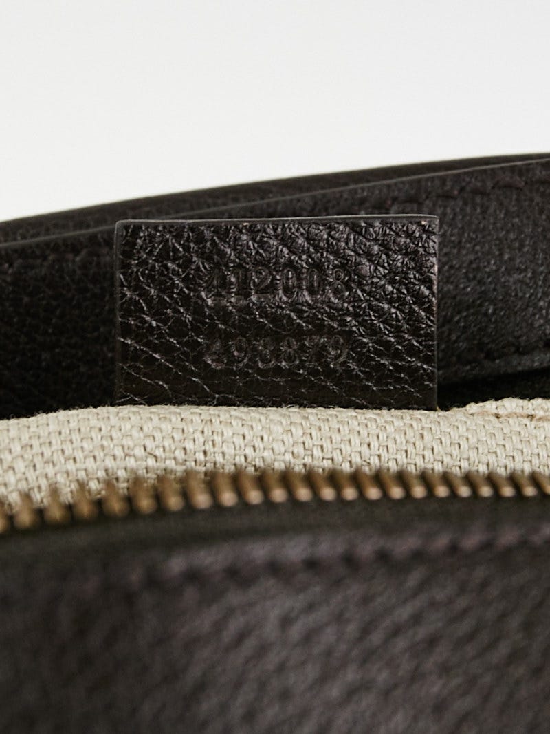 Gucci Webby Bee leather Crossbody Bag - brown (B+)