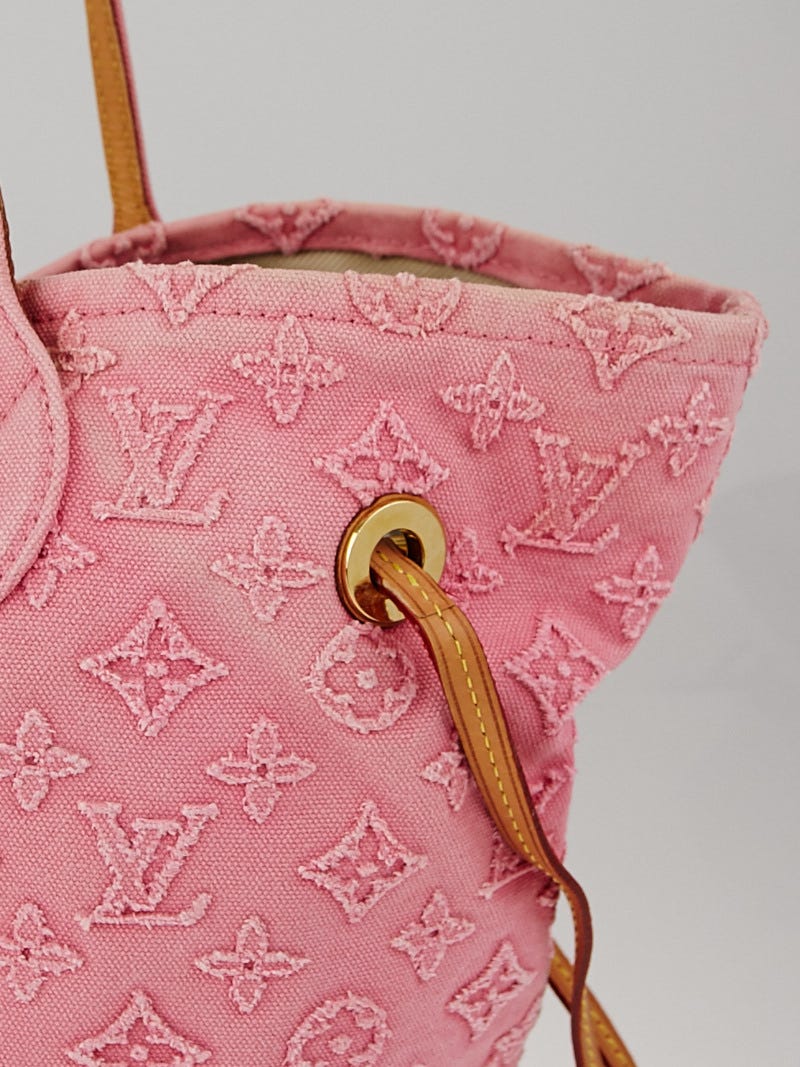 Louis Vuitton - Authenticated Neverfull Handbag - Denim - Jeans Pink For Woman, Good condition