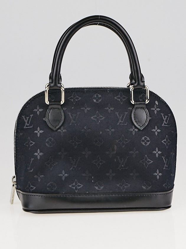 Louis Vuitton Black Monogram Satin Mini Alma Bag